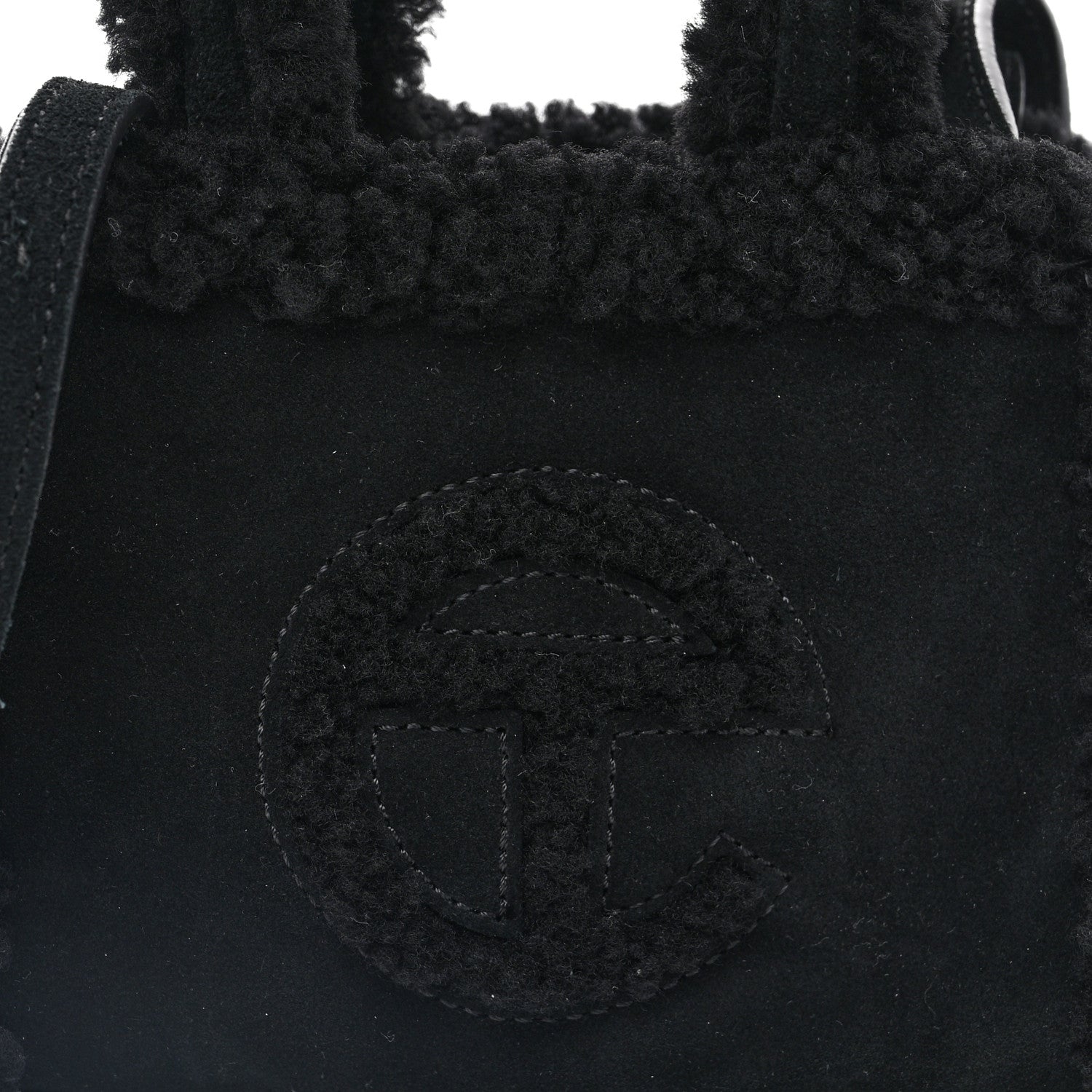 Telfar X UGG Suede shearling Small Shopping Bag Black 7 of 9