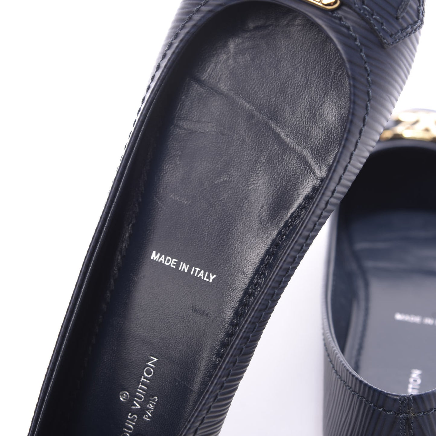 Epi Oxford Ballerina Flats 35.5 Indigo