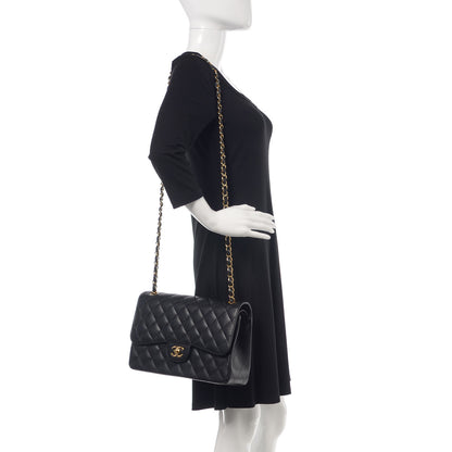 Chanel Caviar Quilted Jumbo Double Flap Black 2 of 11