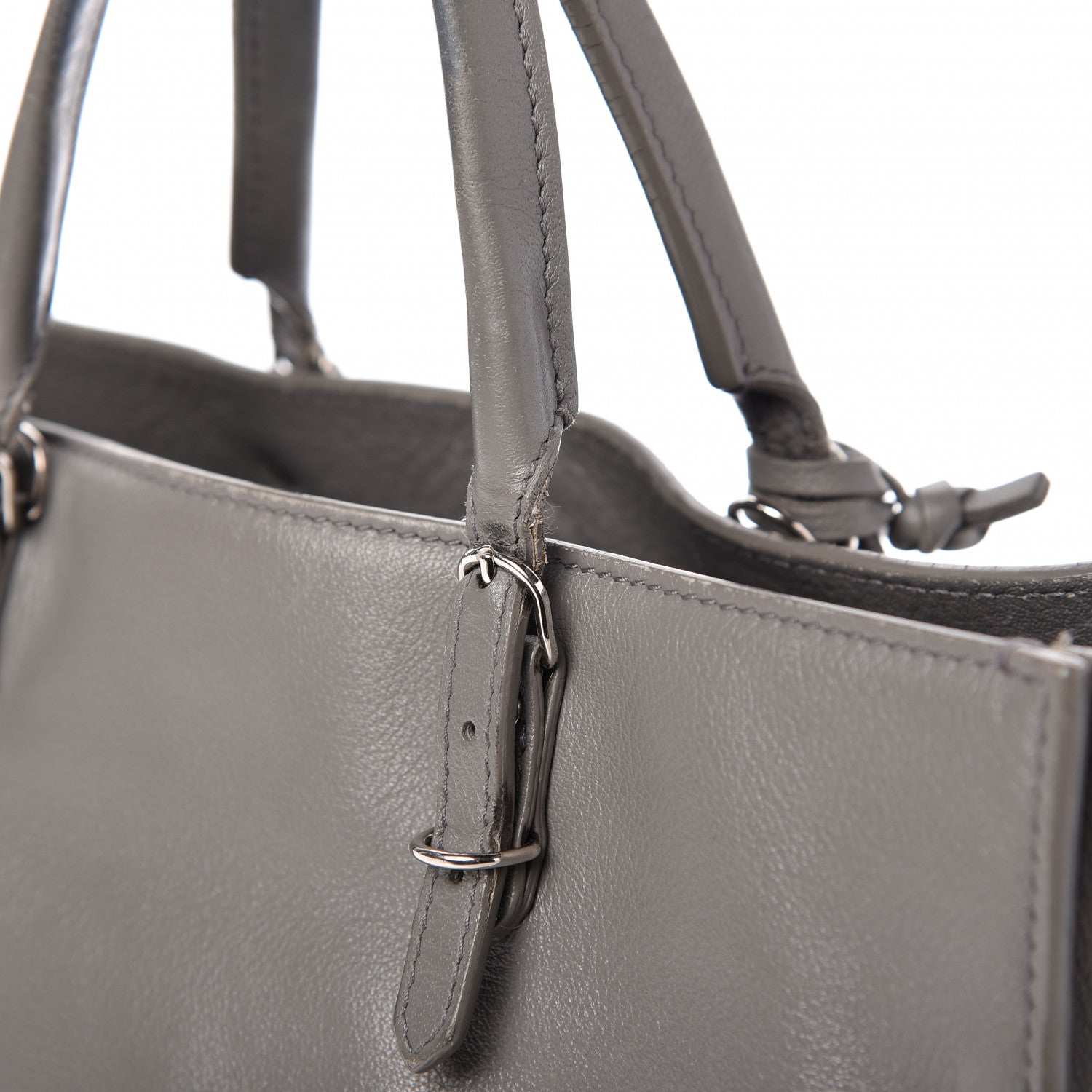 Balenciaga Veau Papier A6 Zip Around Tote Gris Acier 13 of 16