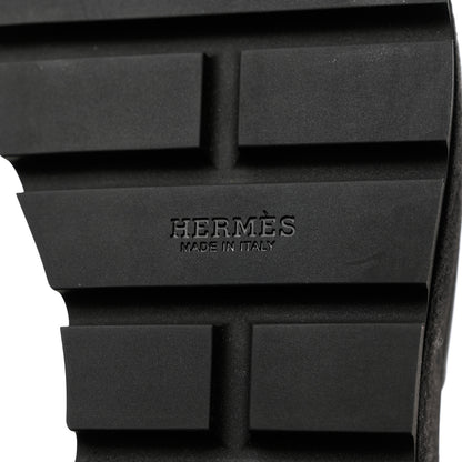 Hermes Calfskin Suede Eze 30 Sandals 38 Black 8 of 9