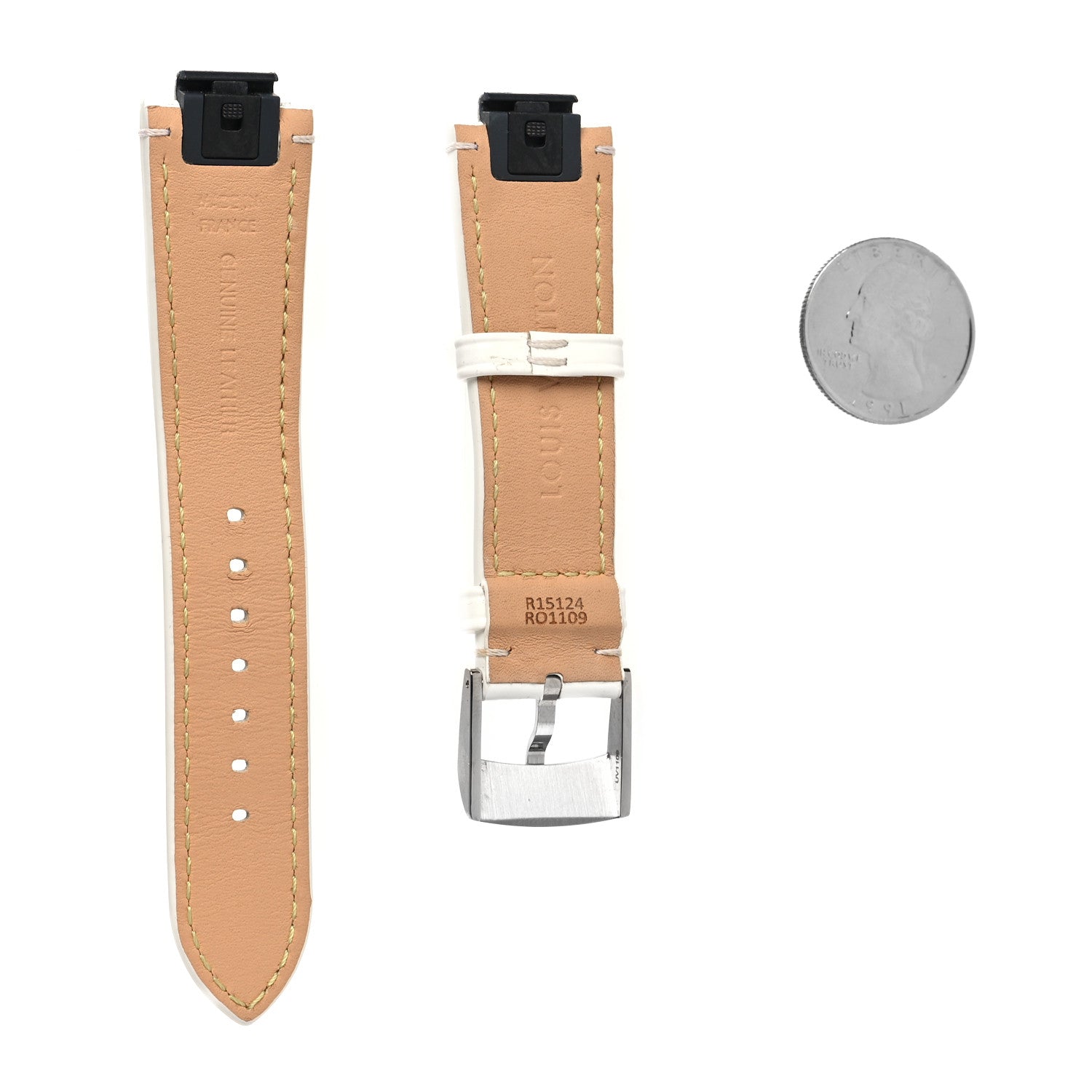 Louis Vuitton Vernis Tambour 10mm Watch Strap White 2 of 5