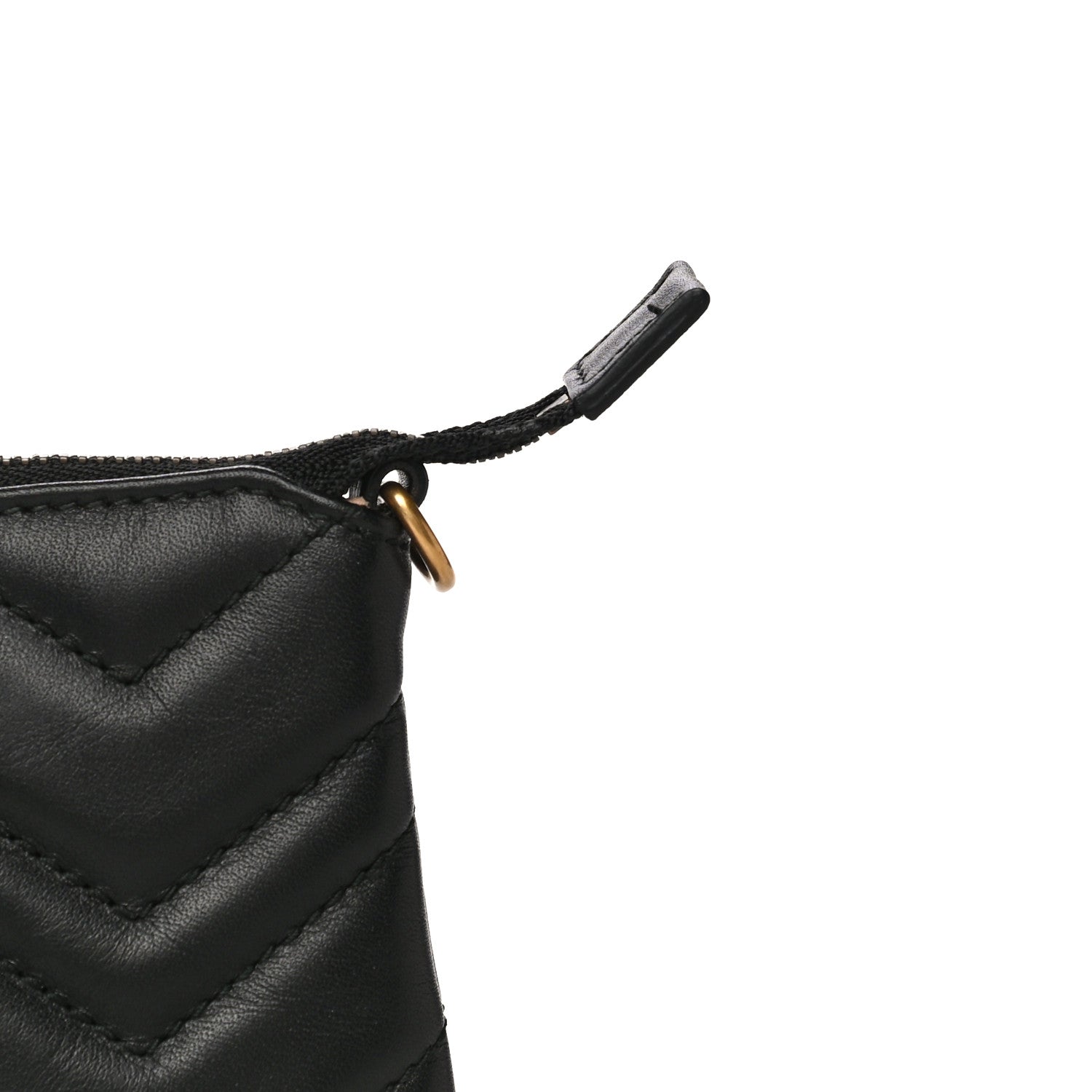 Gucci Calfskin Matelasse Mini GG Marmont Chain Bag Black 10 of 11