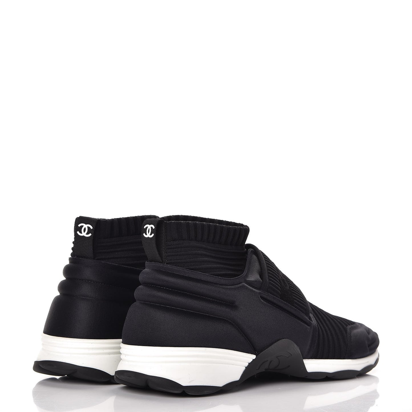 Stretch Fabric CC Sneakers 40 Black