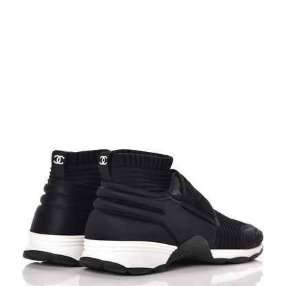 Chanel Stretch Fabric CC Sneakers 40 Black 3 of 8