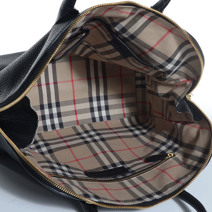 Burberry London Grainy Calfskin Medium Greenwood Bowling Bag Black 17 of 24