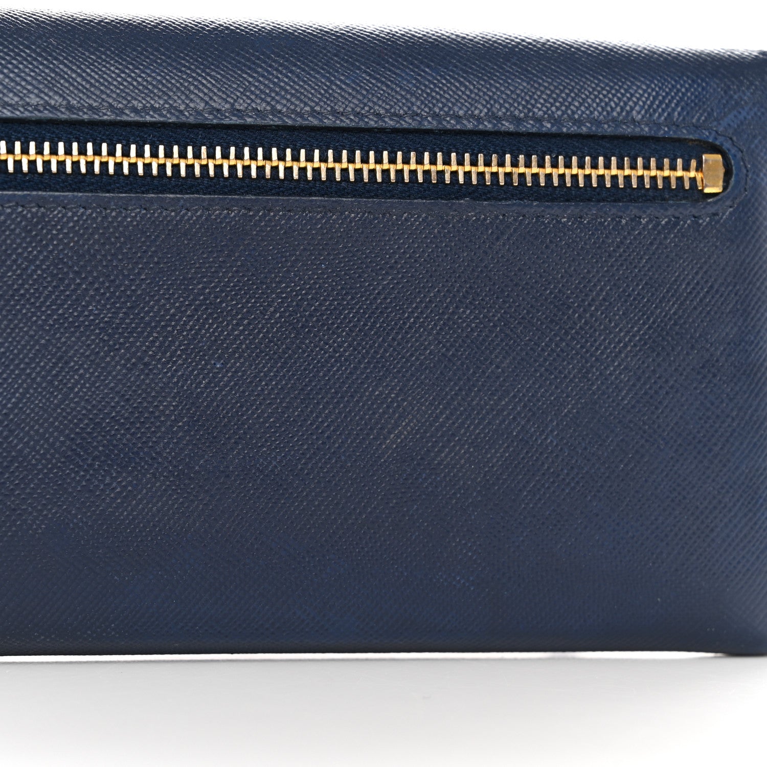 Prada Saffiano Metal Bar Continental Flap Wallet Bluette 13 of 14