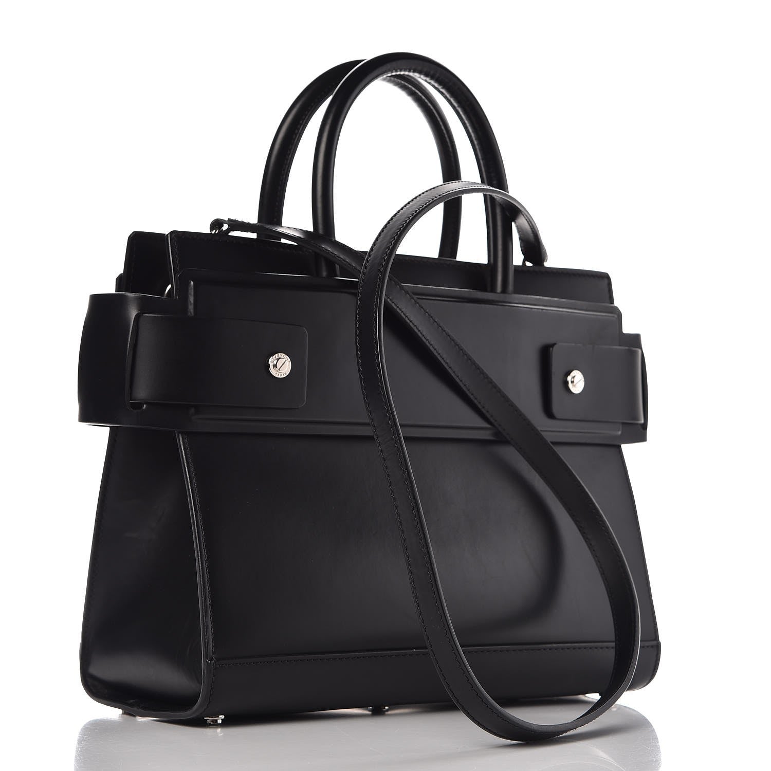 Givenchy Smooth Calfskin Small Horizon Satchel Black 3 of 8