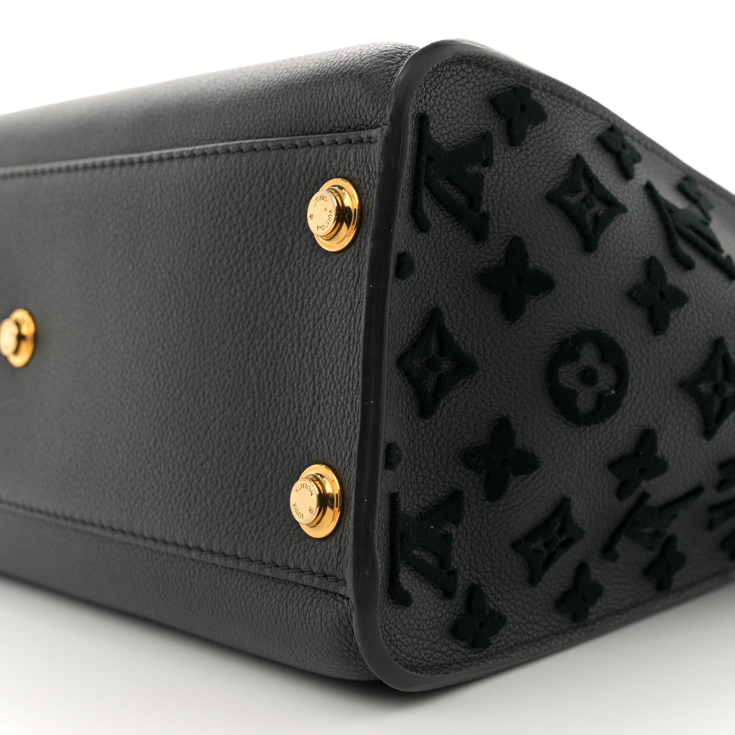 Louis Vuitton Calfskin Monogram Tufting On My Side Black 10 of 11