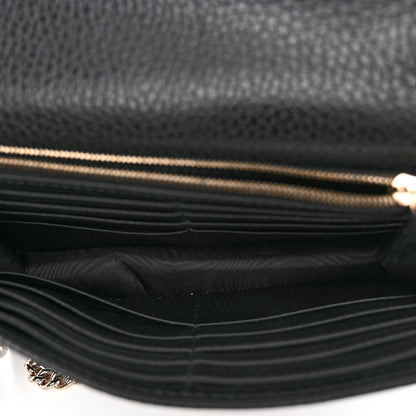 Gucci Dollar Calfskin Interlocking G Chain Wallet Black 5 of 9