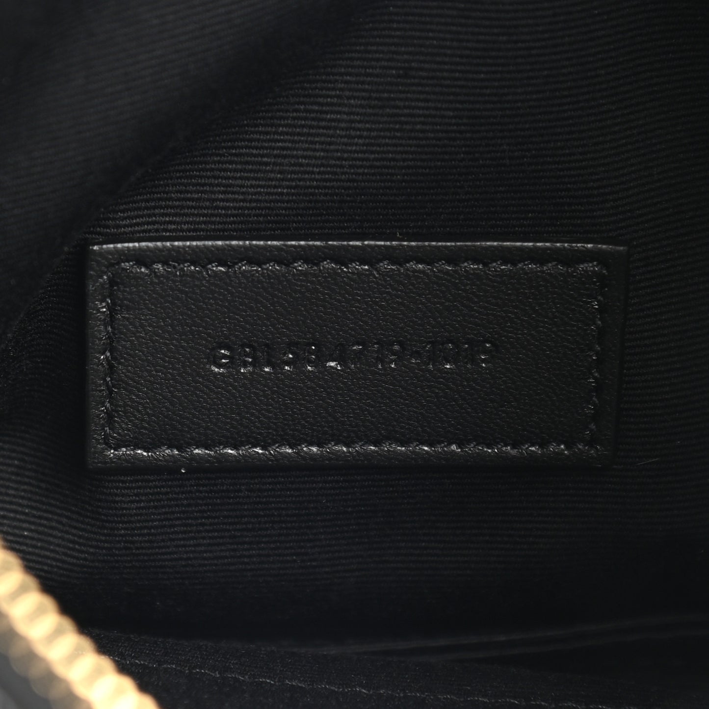 Grain De Poudre Chevron Monogram Large Bill Pouch Black