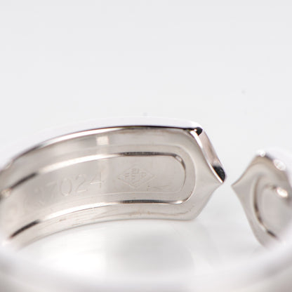 Cartier 18K White Gold 7mm C De Ring 57 8 7 of 7