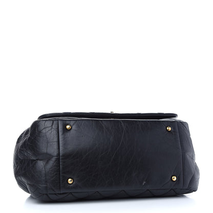 Chanel Aged Calfskin Quilted Large Pondichery Flap Black 4 of 10