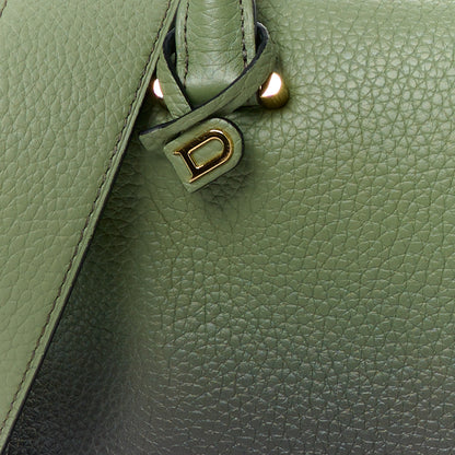 Delvaux Grained Bullskin Gradient Cool Box MM Green Black 8 of 10