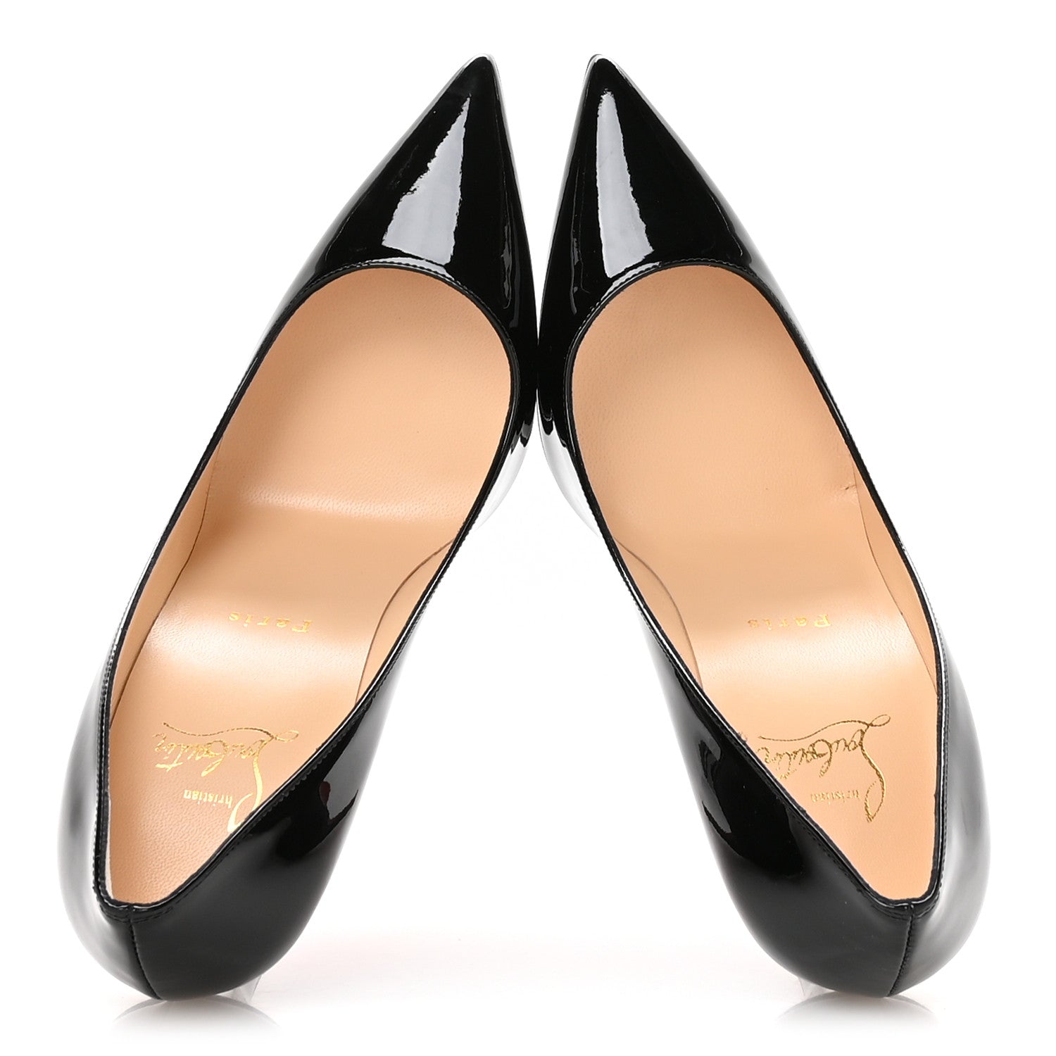Christian Louboutin Patent Kate 100 Pumps 38.5 Black 2 of 8