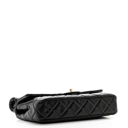 Chanel Crumpled Calfskin Quilted Clutch Black 4 of 10