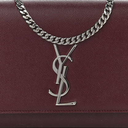 Saint Laurent Grain De Poudre Medium Classic Monogram Kate Satchel Amaranto 7 of 10