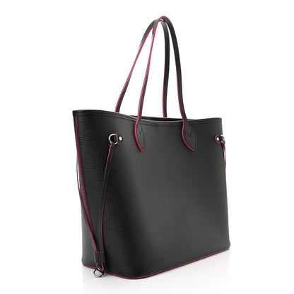 Louis Vuitton Epi Neverfull MM Black Hot Pink 4 of 11