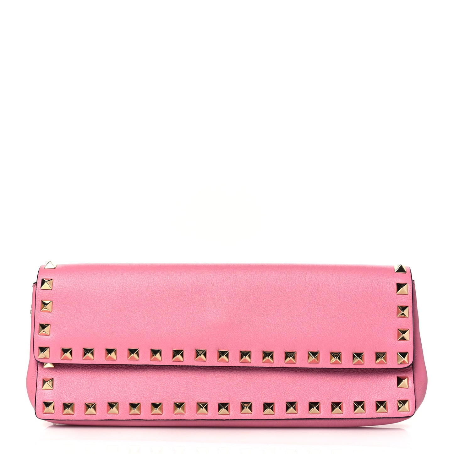 Nappa Rockstud Bangle Clutch Deep Rose