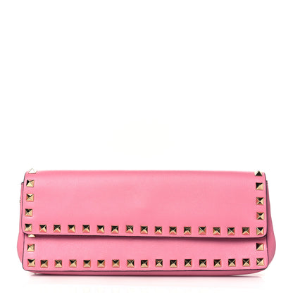 Valentino Garavani Nappa Rockstud Bangle Clutch Deep Rose 3 of 11