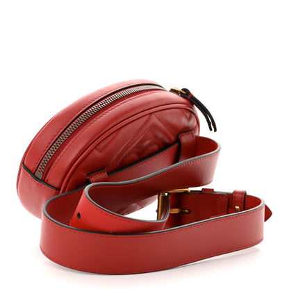 Gucci Calfskin Matelasse GG Marmont Belt Bag 85 34 Hibiscus Red 3 of 11