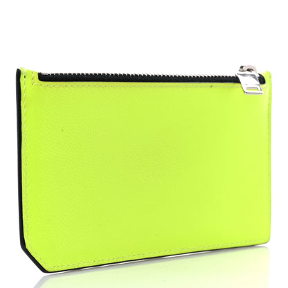Saint Laurent Patent Calfskin 5 Fragments Zip Card Case Neon Yellow 3 of 8