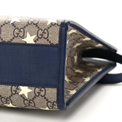 Gucci GG Supreme Monogram Stars Childrens Crossbody Tote Beige Ebony Yellow Royal 10 of 10