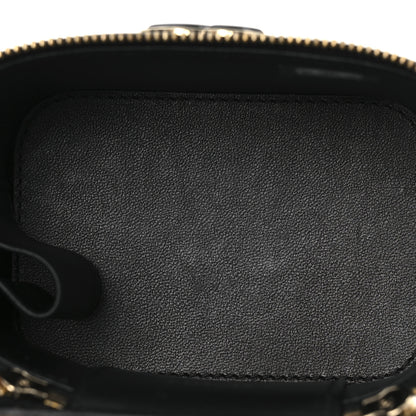 Chanel Lambskin Quilted Mini Enamel Vanity Case With Chain Black 5 of 12