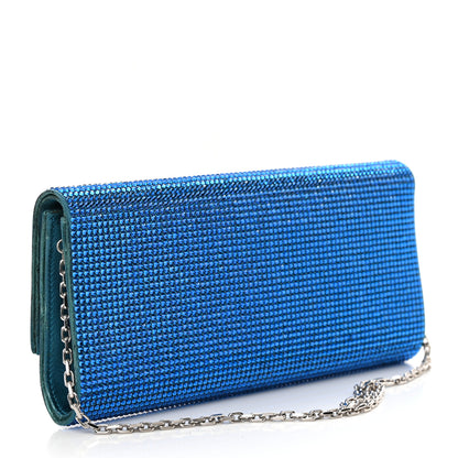 Judith Leiber Swarovski Crystal Flap Clutch Capri Blue 3 of 16