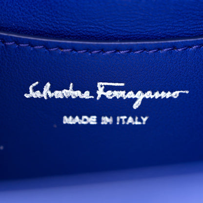 Salvatore Ferragamo Brushed Calfskin Micro Iconic Top Handle Bag Lapis Lazuli 6 of 9