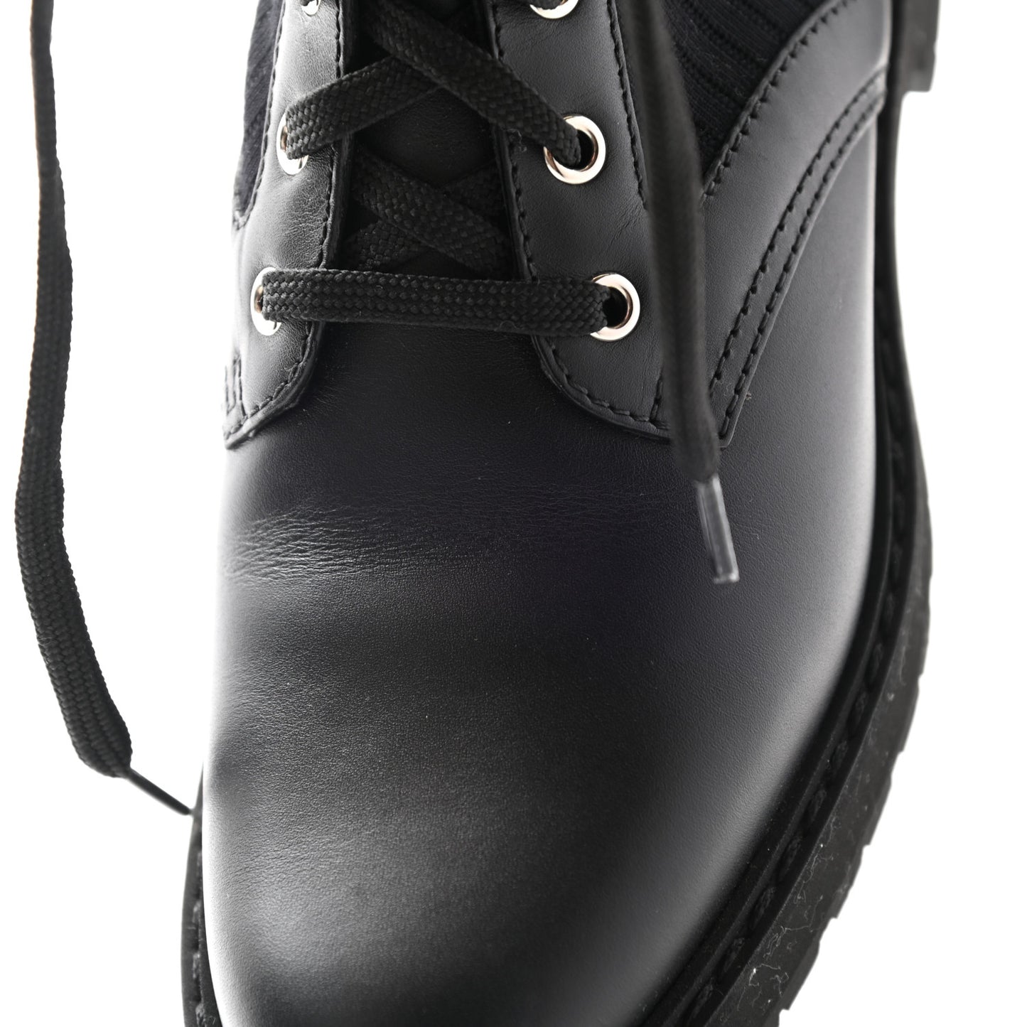 Calfskin Stretch Fabric Rockoko Biker Boots 39 Tobacco Black Marino