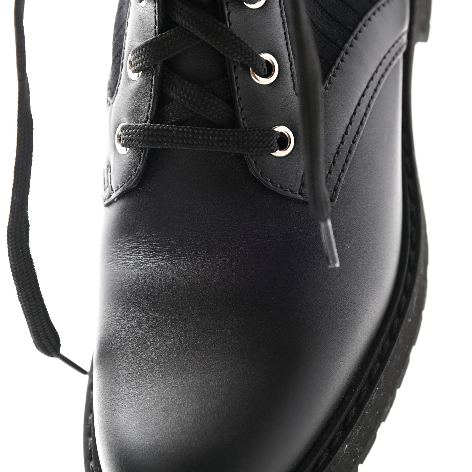 Fendi Calfskin Stretch Fabric Rockoko Biker Boots 39 Tobacco Black Marino 9 of 9