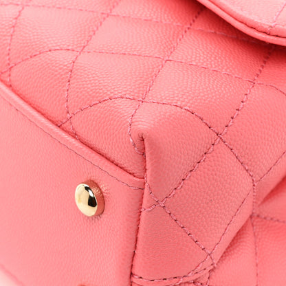 Chanel Caviar Quilted Mini Coco Handle Flap Pink 14 of 15