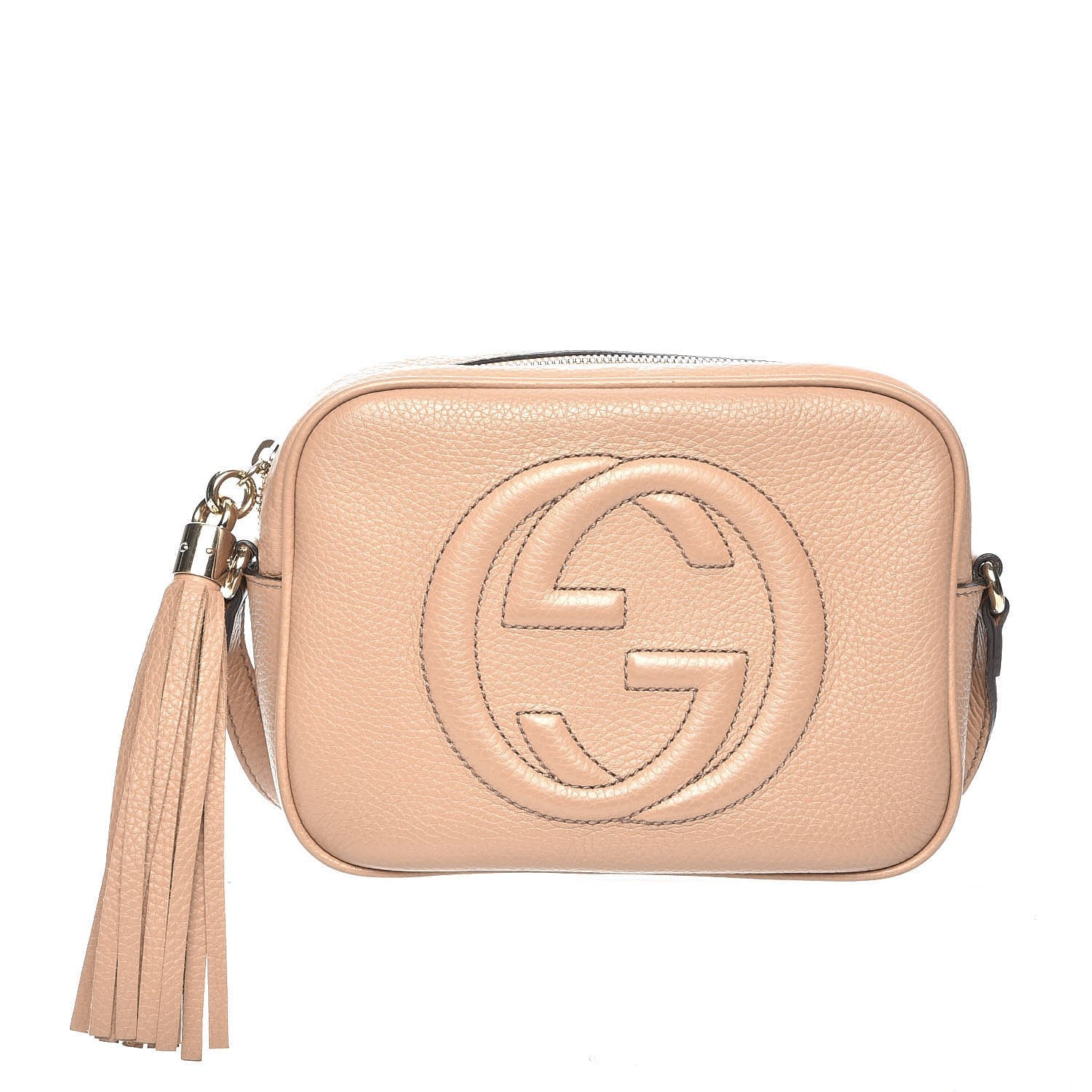 Gucci Pebbled Calfskin Small Soho Disco Bag Rose Beige 1 of 7