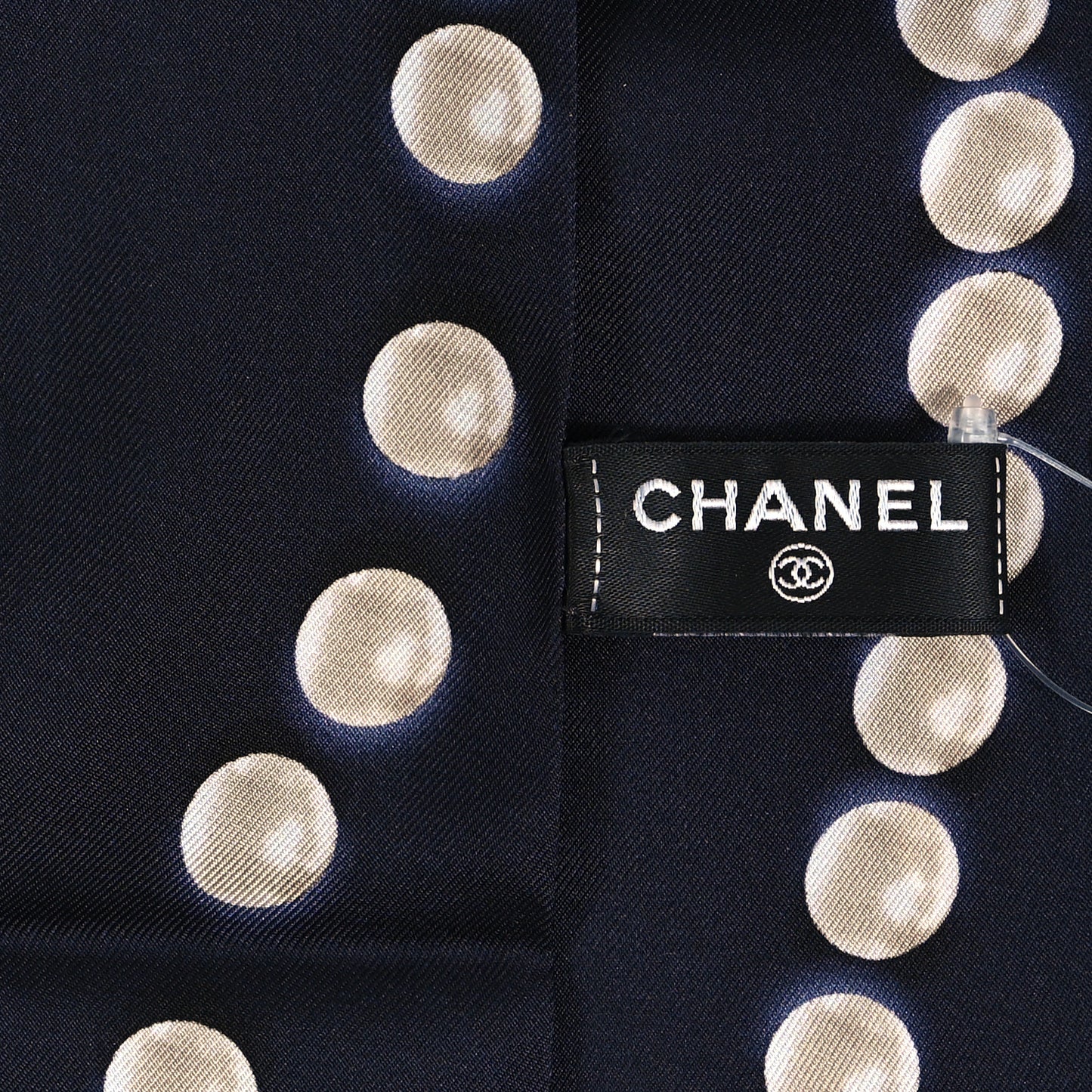 Silk Pearl CC Slim Bandeau Scarf Dark Navy