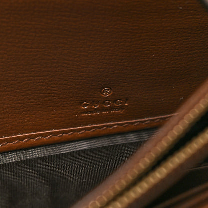 Gucci GG Supreme Monogram Azalea Calfskin Web Jackie 1961 Chain Wallet Beige Ebony Brown Sugar 6 of 10