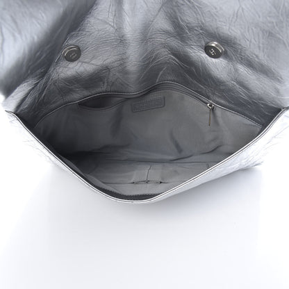 Chanel Metallic Crumpled Calfskin Big Bang Large Flap Bag Silver 5 of 10