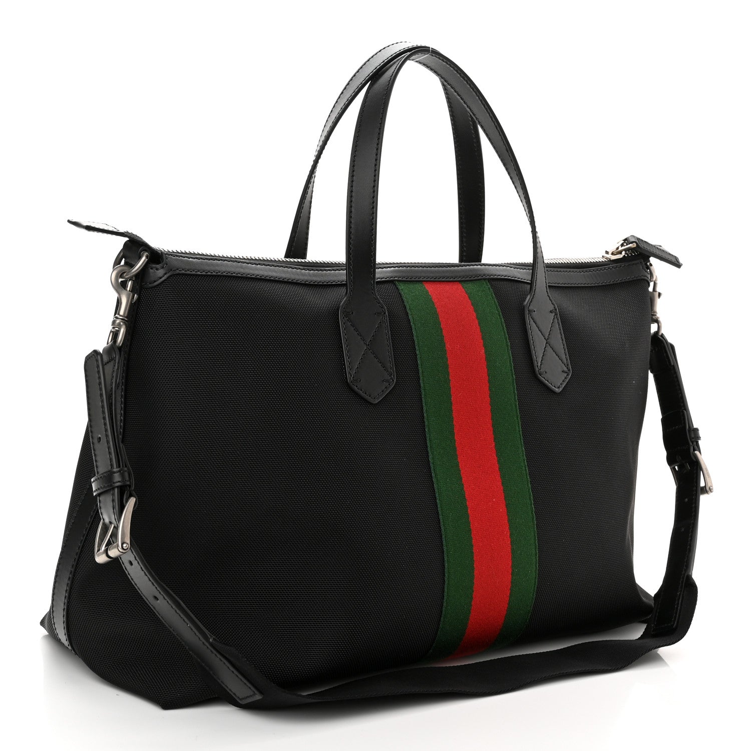 Gucci Techno Canvas Web Duffle Black 3 of 10