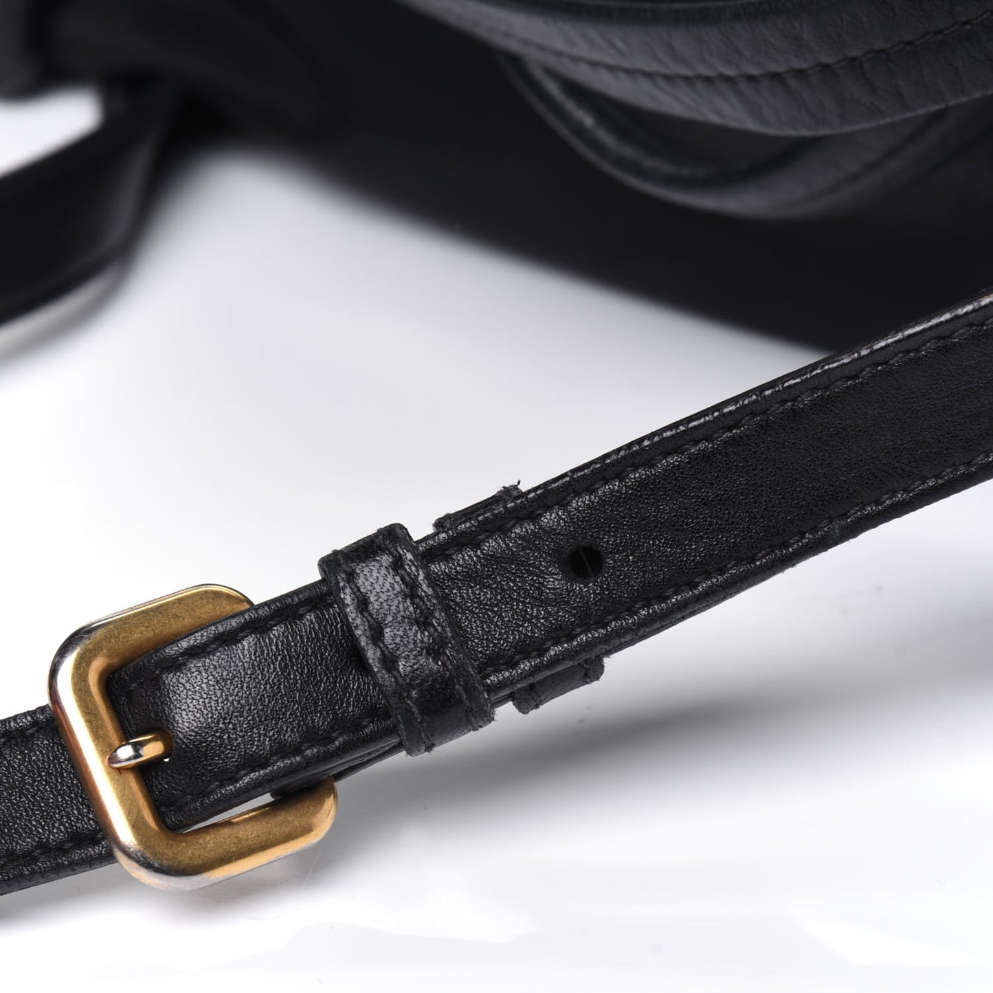 Nylon Tessuto Soft Calfskin Small Shopping Satchel Black