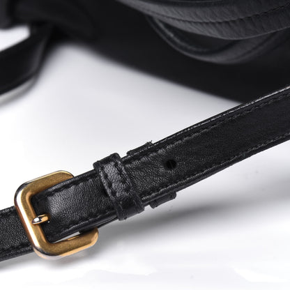 Prada Nylon Tessuto Soft Calfskin Small Shopping Satchel Black 34 of 34