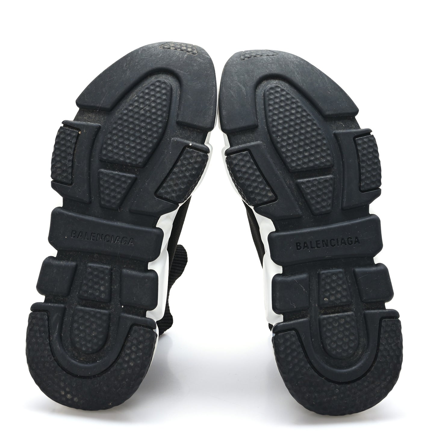 Neoprene Knit Womens Speed Clear Sole Sneakers 36 Black White