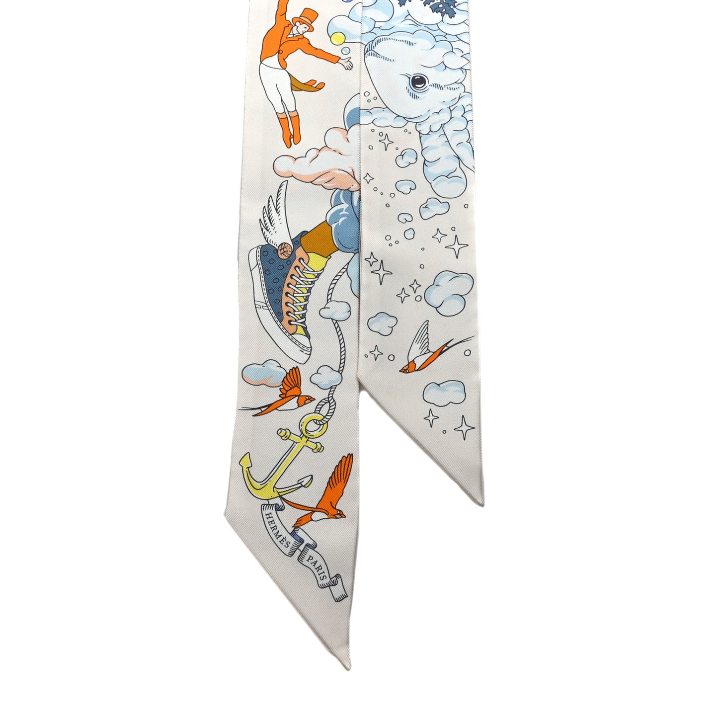Silk Sur Mon Nuage Twilly Creme Bleu Ciel Orange
