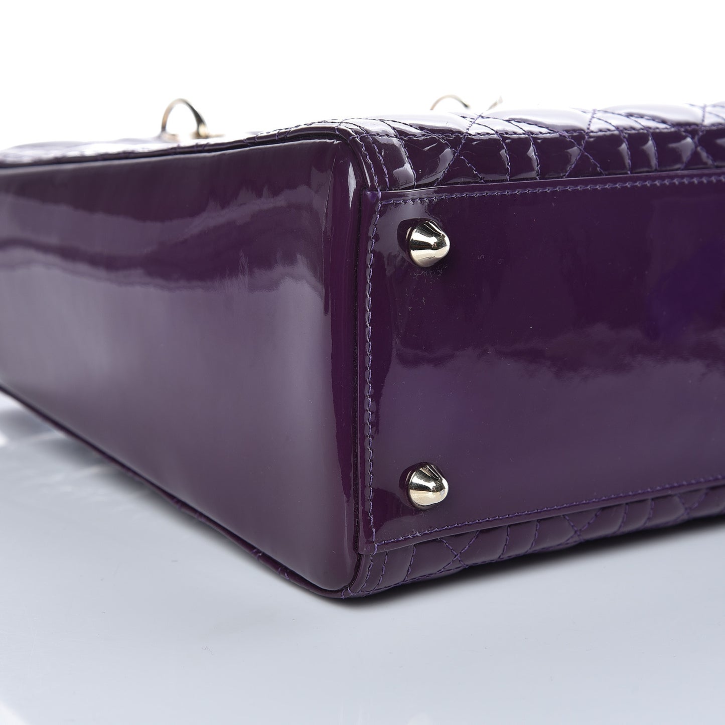 Patent Cannage Large Lady Dior Violet Purple
