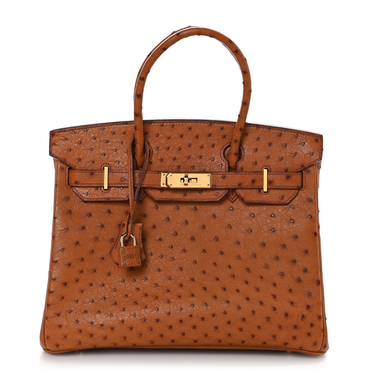 Ostrich Birkin 30 Gold