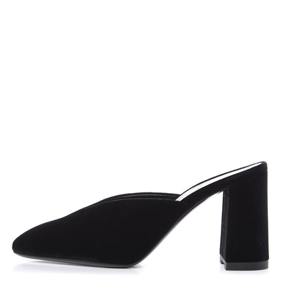 Hermes Velvet Victoria Mule 37 Black 1 of 8