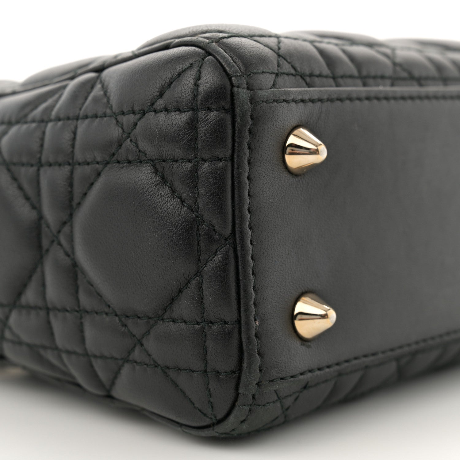 Christian Dior Lambskin Cannage Small Lucky Badges My Lady Dior Black 9 of 12