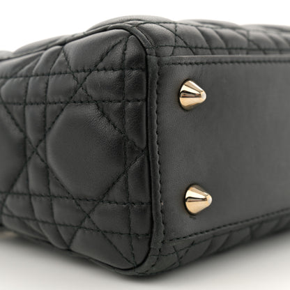 Christian Dior Lambskin Cannage Small Lucky Badges My Lady Dior Black 9 of 12