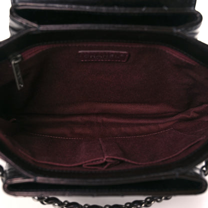 Chanel Glazed Calfskin Quilted Accordion Flap Black 5 of 9