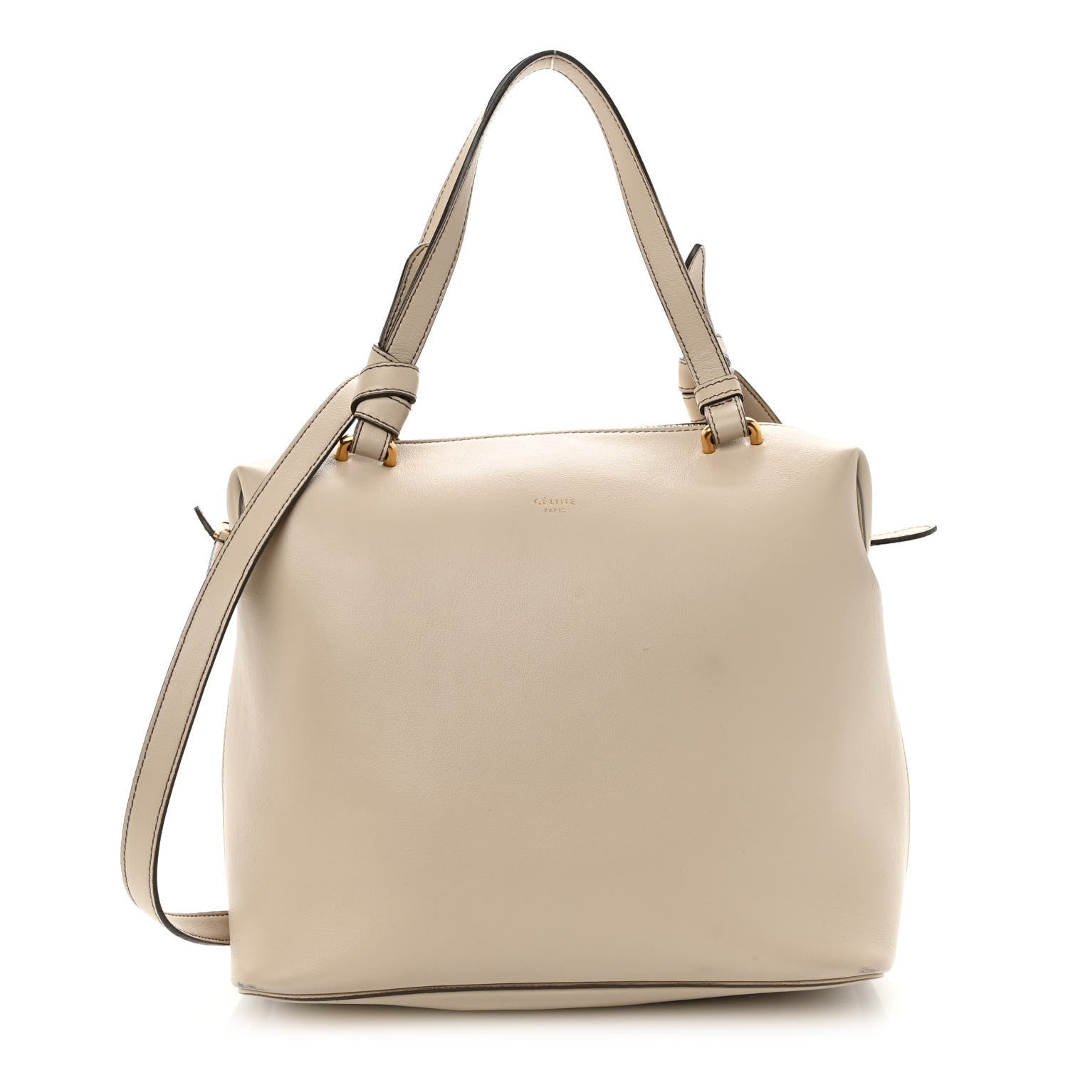 Celine Lambskin Small Soft Cube Satchel Light Taupe 1 of 10
