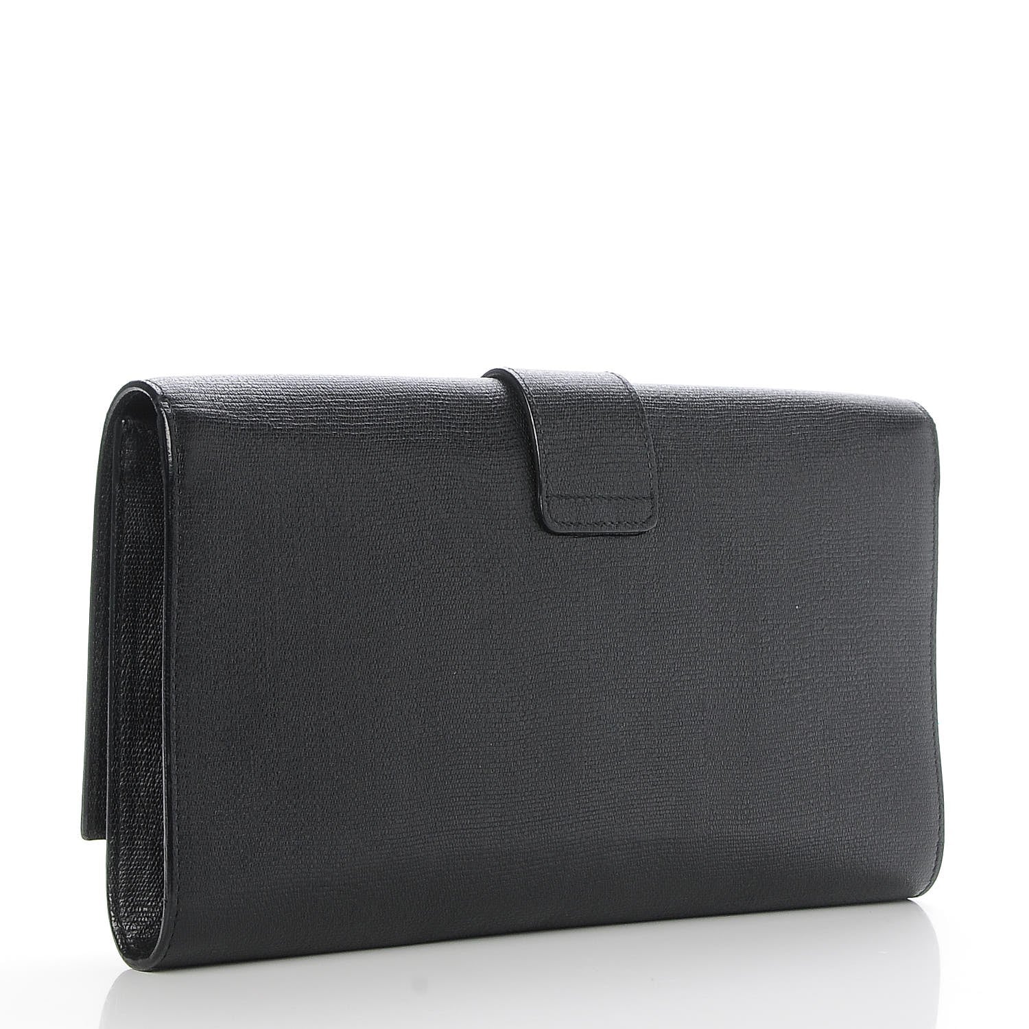 Saint Laurent Textured Calfskin Y Ligne Clutch Black 3 of 7